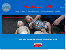 Tablet Screenshot of firstsupportcpr.com